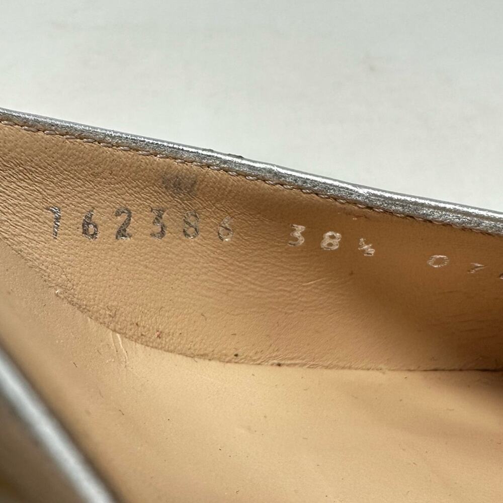 Gucci GG Crystal Metallic Leather Platform Heels Womens Size EU 38.5 - Picture 5 of 13